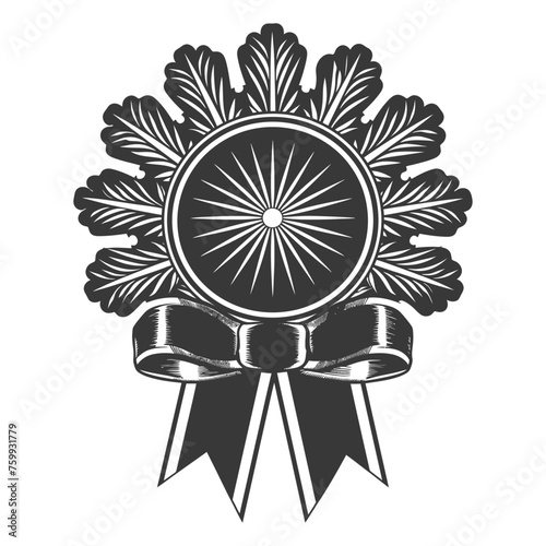 Silhouette Award rosette black color only