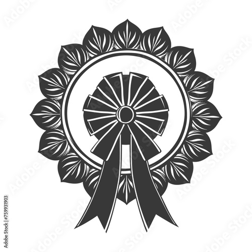 Silhouette Award rosette black color only