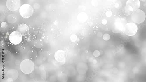 Blue Winter Glow: Abstract Bokeh Background with Snow and Christmas Sparkle