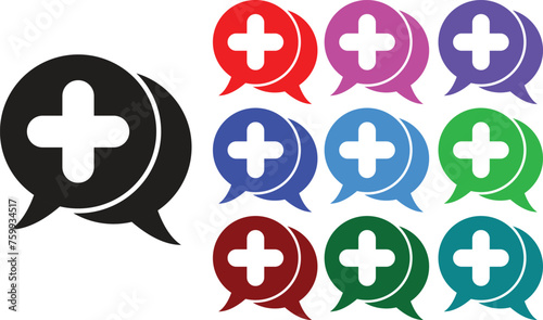 White Dialogue with the doctor icon
