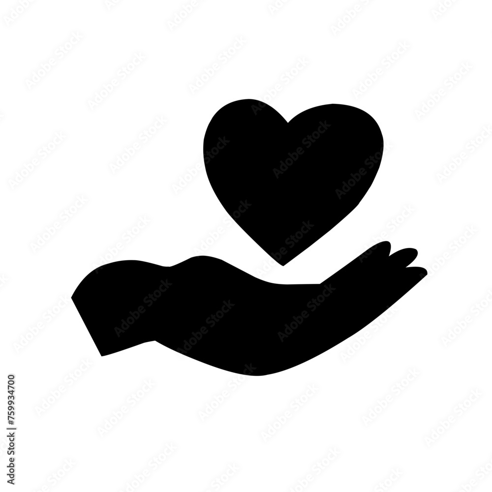 hand love silhouettes hand love silhouettes