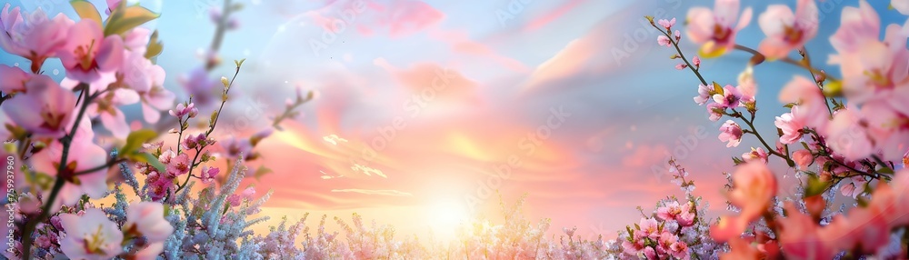 Abstract Floral Dream in Pastel Colors