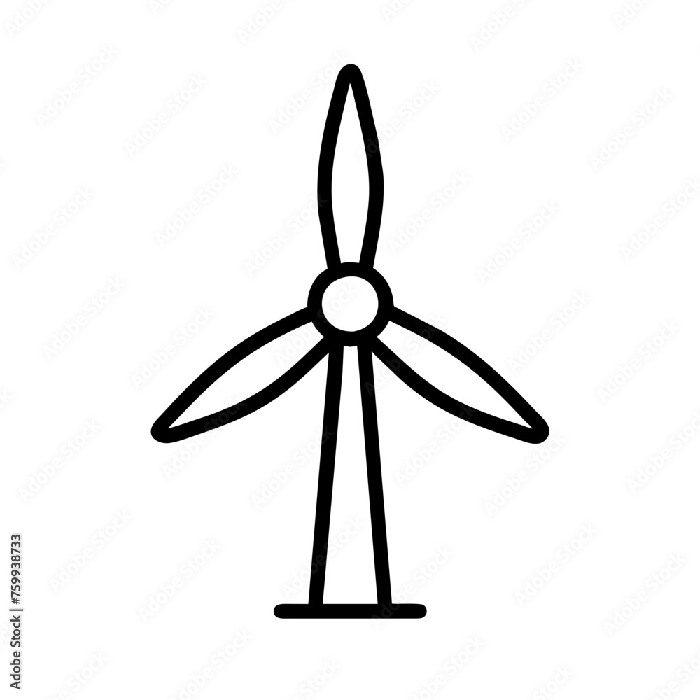 Wind Turbine Symbol line art Icon, Eco-Friendly Energy Emblem on a Transparent Background Wind Turbine Symbol line art Icon, Eco-Friendly Energy Emblem on a Transparent Background