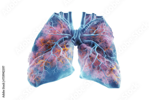 AI models can use medical data and history of health changes to predict lung disease risk. and helps in planning the prevention and treatment of lung disease at a more advanced stage. Isolated on tran