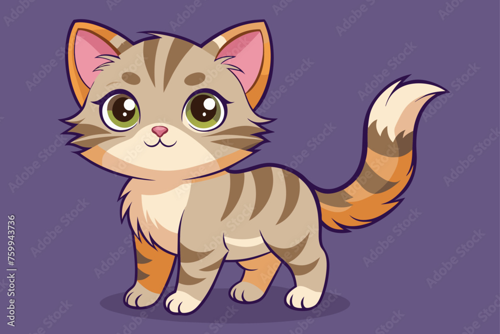 cute kitty vector design