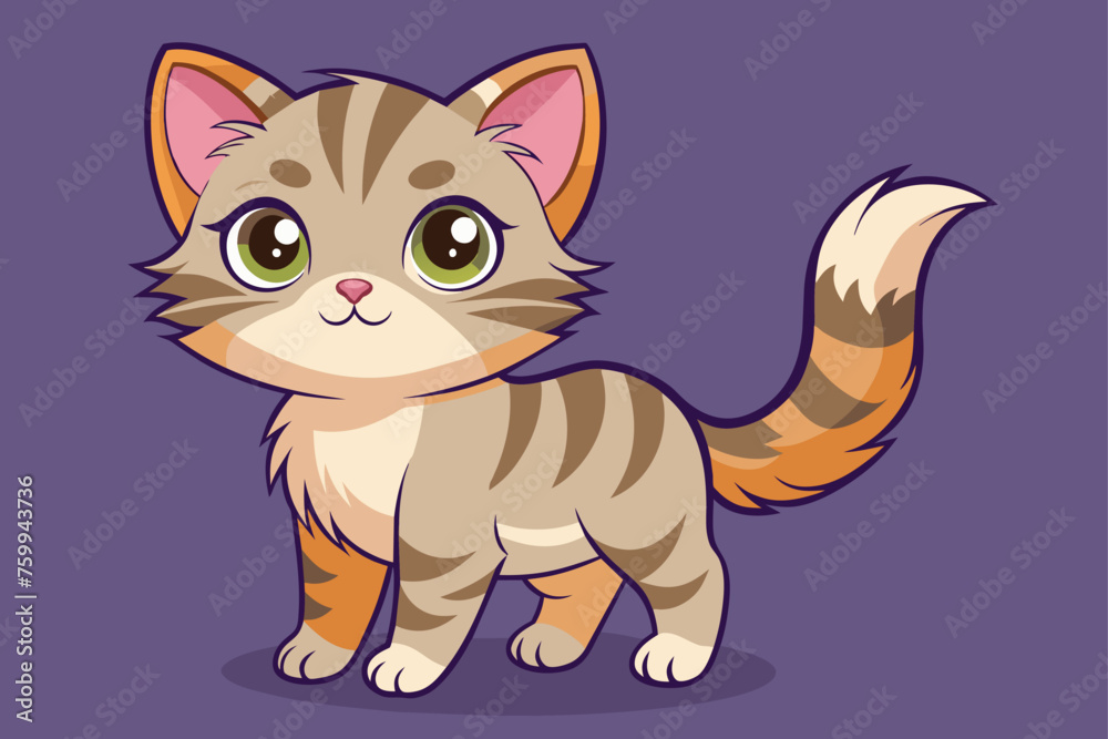 Fototapeta premium cute kitty vector design