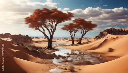 desert landscape panoramic background.