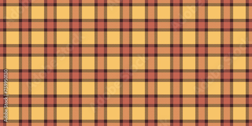 Canvas vector background tartan, bandanna plaid texture textile. Styling pattern check fabric seamless in amber and dark colors.