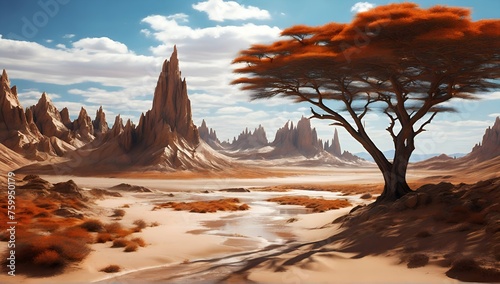 desert landscape panoramic background.