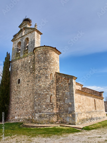 Church of Our Lady of the Assumption. Castillejo de Mesleón. Area of Sepúlveda, province of Segovia. Castilla y León, Spain, Europe photo