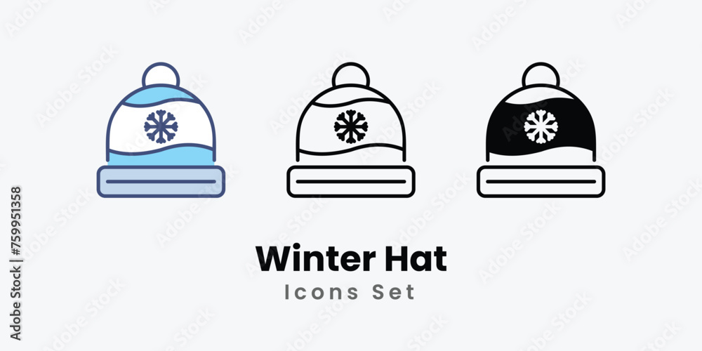 Party Hat icons set vector stock illustration Party Hat icons set vector stock illustration