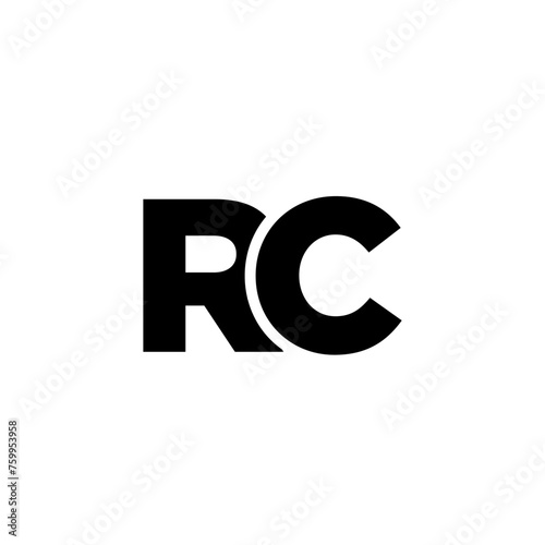 Letter R and C, RC logo design template. Minimal monogram initial based logotype.