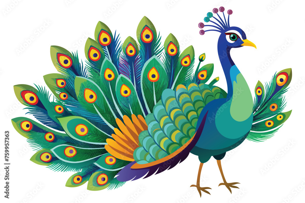 Fototapeta premium Peacock Illustration Design (1).eps