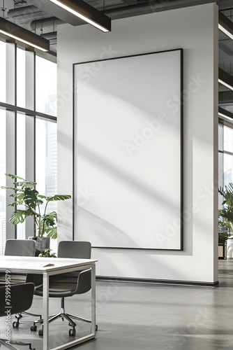 Blank poster in the office.
