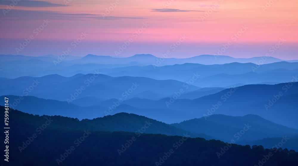 Blue Ridges Evening Hues