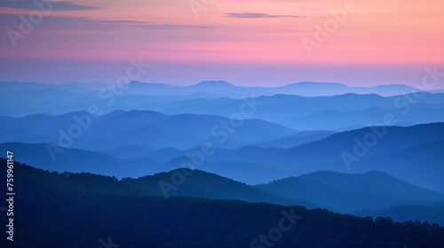 Blue Ridges Evening Hues