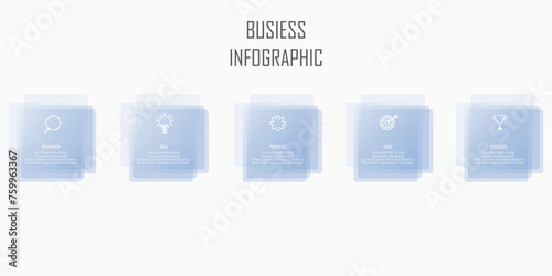 Blue gradient Infographic business diagram chart with 5 step data visualization.Presentation chart for live project vector illustration with adobe illustrator