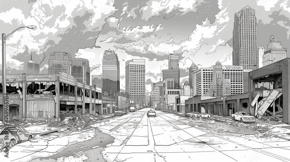 Detroit Motor City Myths mangastyle