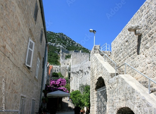 The famous walls of Ston, Peljesac, Croatia