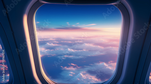 Airplane windows provide unique views of the sky and clouds