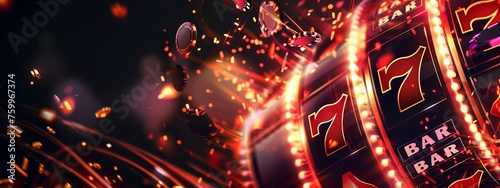 a casino machine with a lot of lights on it's sides