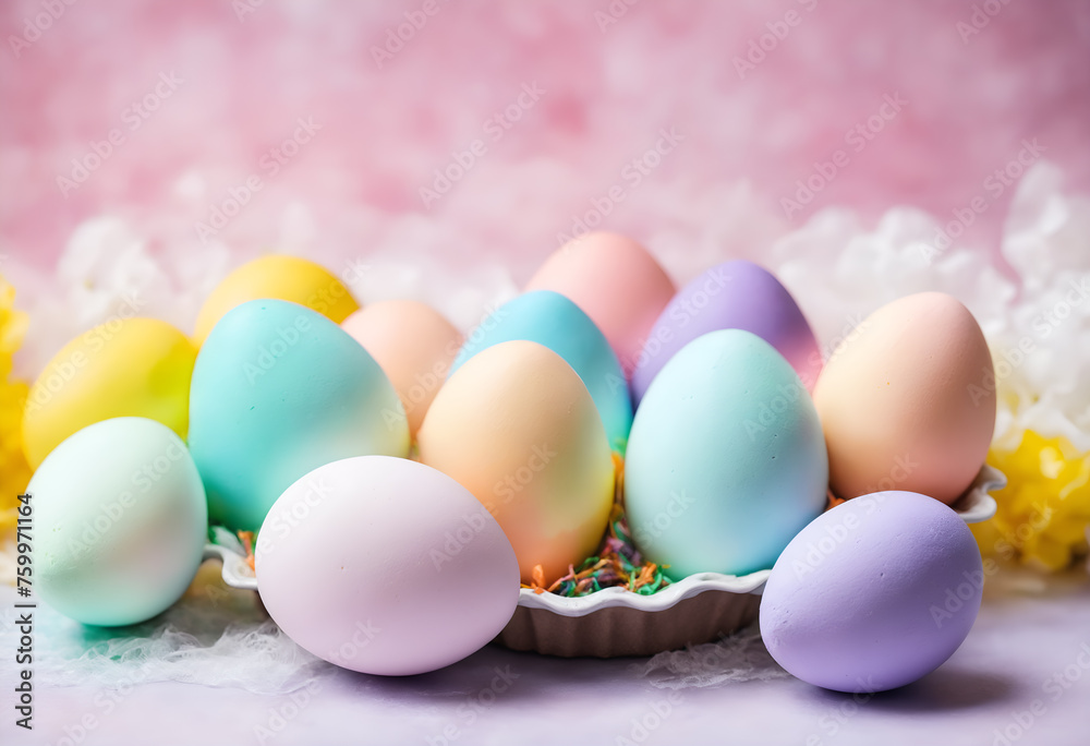 Colorful painted easter eggs Colorful painted easter eggs