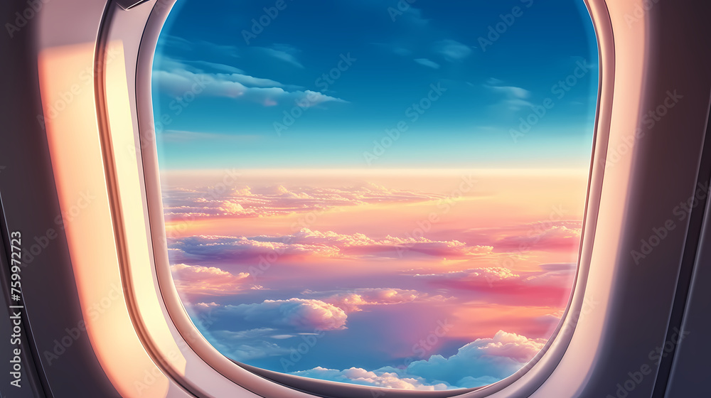 Fototapeta premium Sky seen from airplane window