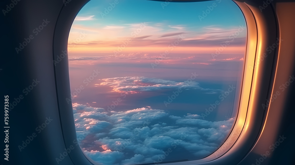 Sky seen from airplane window
