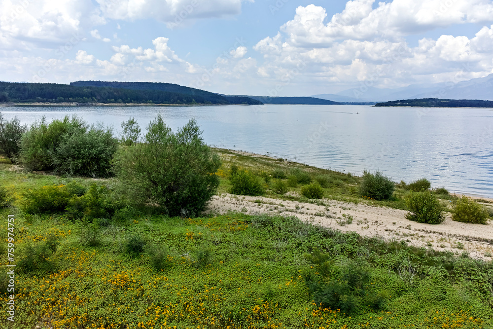 Panorama of Zhrebchevo Reservoir, Bulgaria Panorama of Zhrebchevo Reservoir, Bulgaria