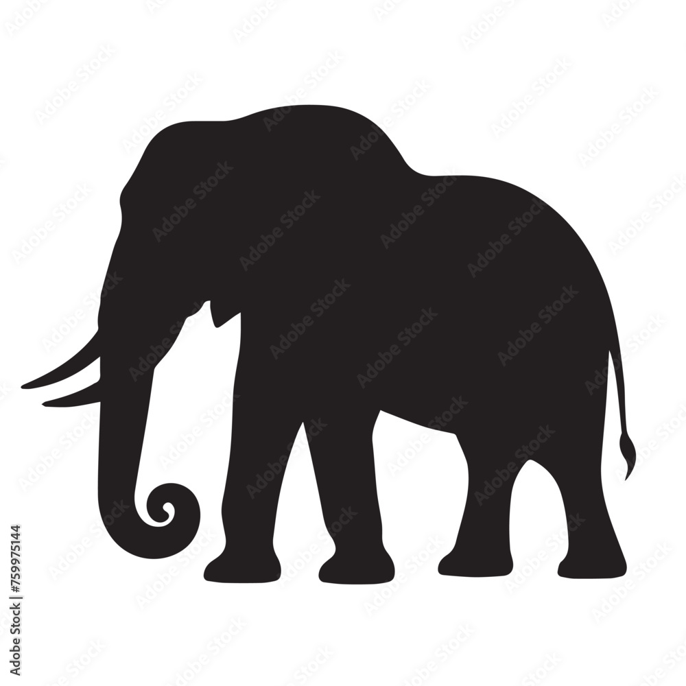 Elephant Silhouettes clean vectors, isolated on white background. Elephant clean silhouettes, Silhouette of African and Indian elephants Elephant Silhouettes clean vectors, isolated on white background. Elephant clean silhouettes, Silhouette of African and Indian elephants