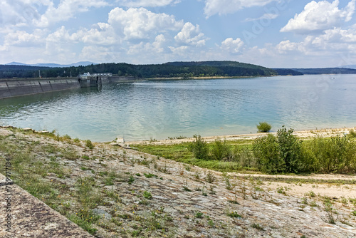 Panorama of Zhrebchevo Reservoir, Bulgaria photo