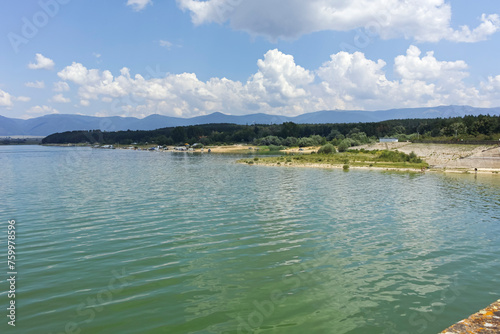 Panorama of Zhrebchevo Reservoir, Bulgaria photo