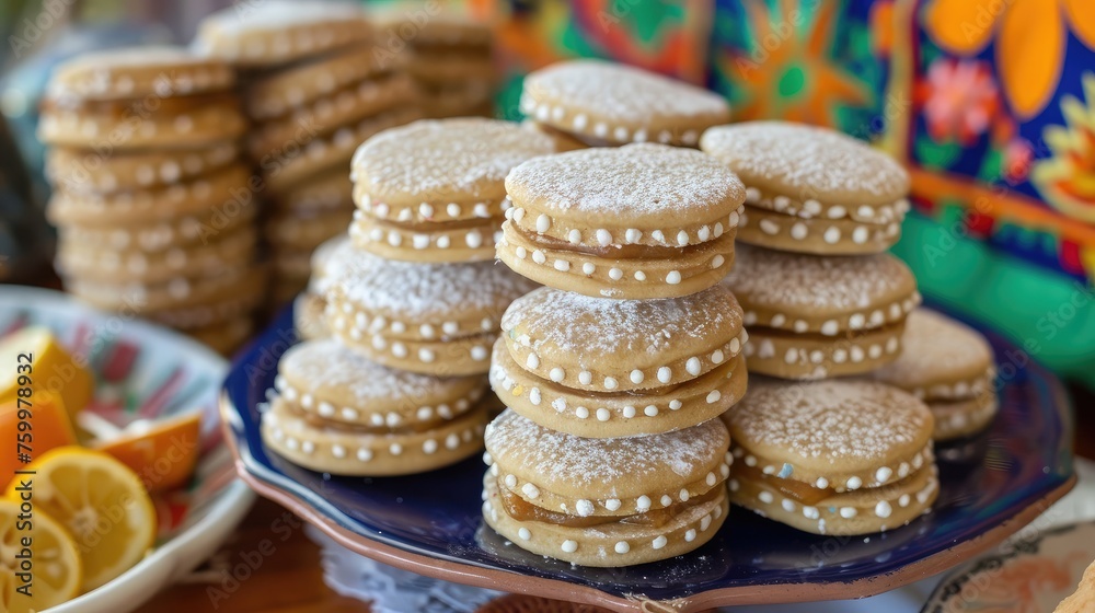 Alfajores traditional argentina sweet cookies Alfajores traditional argentina sweet cookies