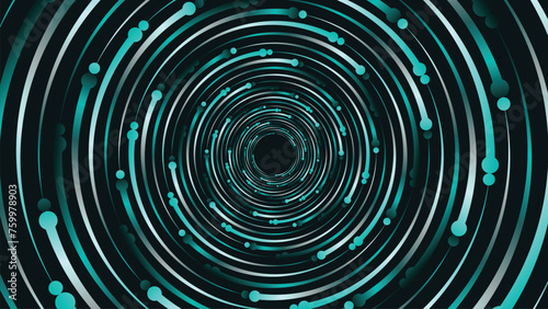 Abstract round spiral dotted vortex style urgency spinning creative hole background.