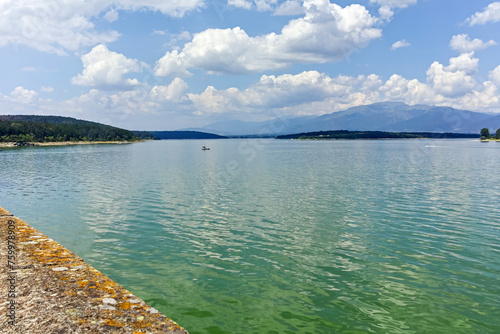 Panorama of Zhrebchevo Reservoir, Bulgaria photo