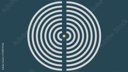 Abstract round spiral dotted vortex style urgency spinning creative hole background.