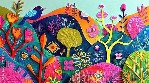 AI sfondo con fiori multicolori 01