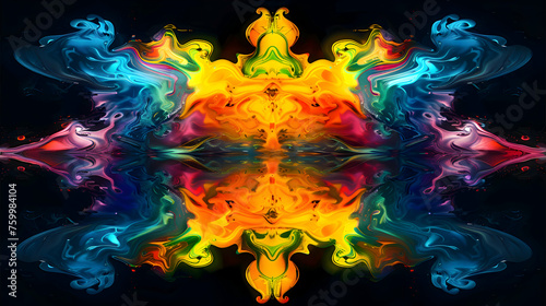 lines, forming an otherworldly shape that transports viewers to a music festival rave, isolated on a black background