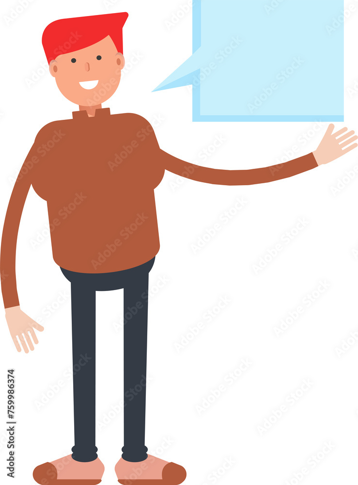 Boy Character and Speech Bubble
Boy Character and Speech Bubble