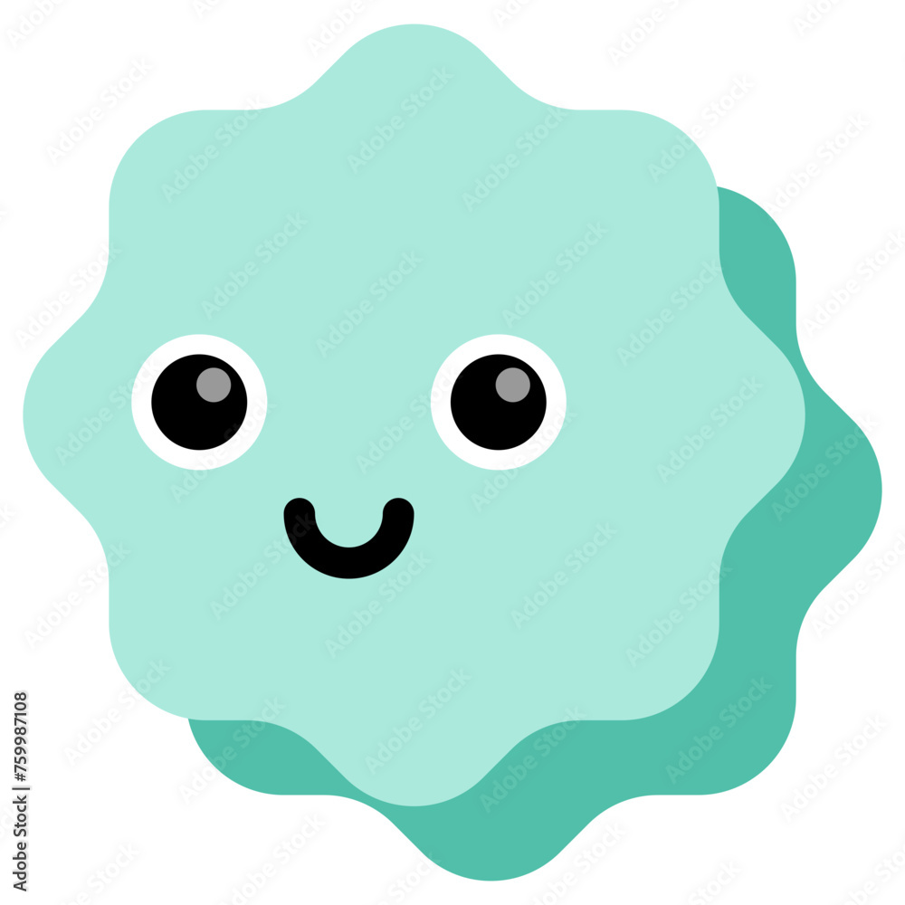 Smile star shape cartoon. Vector illustration. Smile star shape cartoon. Vector illustration.