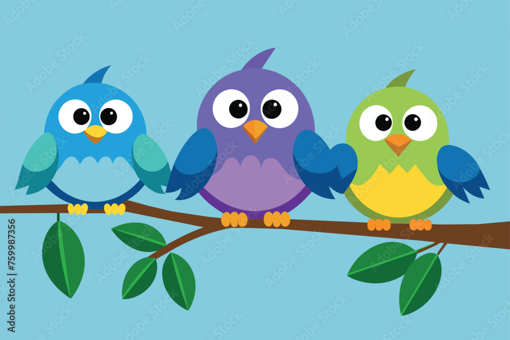funny birds on branch clipart vector design 9.eps funny birds on branch clipart vector design 9.eps