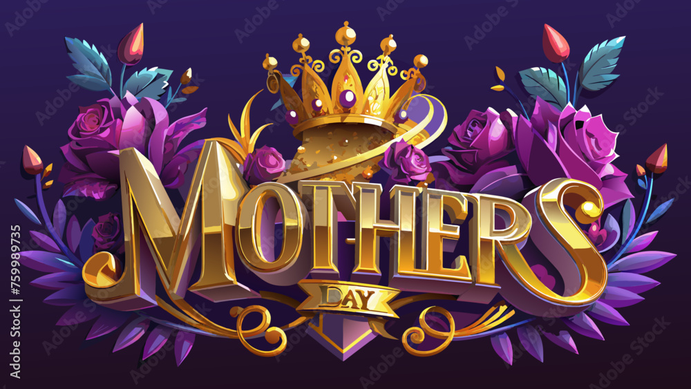 Happy Mothers Day typography vector illustration 