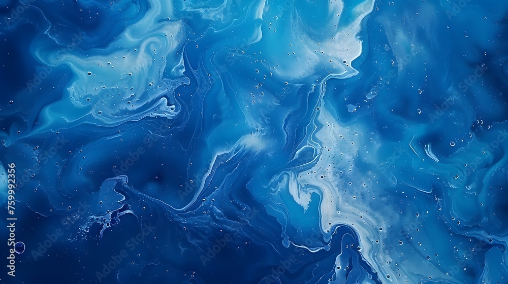 Obraz premium Abstract blue paint wallpaper. Detailed stroke of paint.