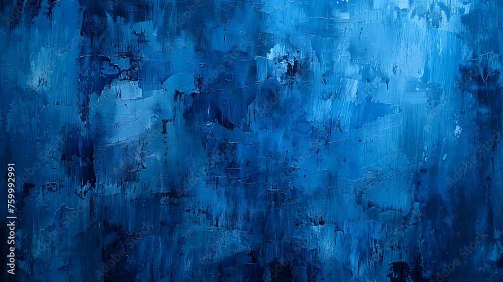 Obraz premium Abstract blue paint wallpaper. Detailed stroke of paint.