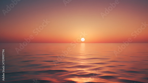 smooth gradient texture background of sunset on the sea with empty space