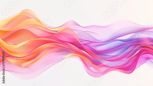 Horizontal AI illustration pastel silk waves on a luminous background. Backgrounds and textures. © Ametz