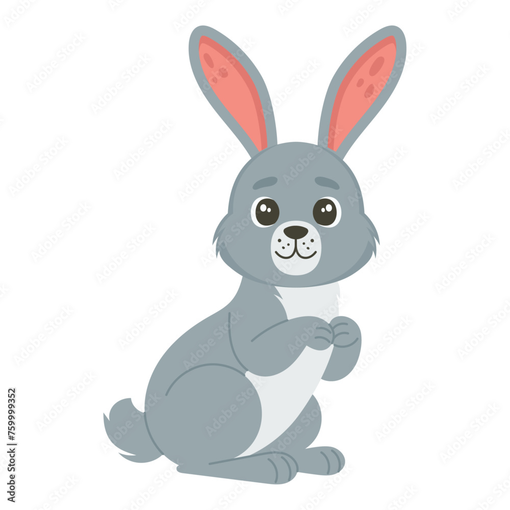 Cute cartoon bunny hand drawn, vector illustration. Cute cartoon bunny hand drawn, vector illustration.
