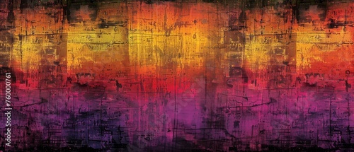  An image featuring oranges, purples, and yellows against a monochrome backdrop of black and white, showcasing a rough texture.