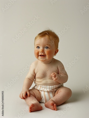 Funny adorable happy baby