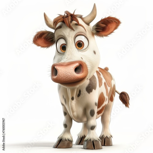 Funny looking cow illustrat...